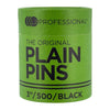 LJ Professional - 3" Plain Pins - Black (500pcs)