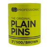 LJ Professional - 3" Plain Pins - Brown (500pcs)
