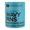 LJ Professional - 2.5" Wavy Pins - Brown (1000pcs)