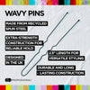 LJ Professional - 2.5" Wavy Pins - Blonde (1000pcs)