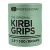 LJ Professional - 2.5" Waved Kirbi Grips - Brown (500pcs)