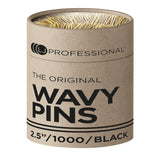 LJP - 2.5" Fine Wavy Hairpins x1000 - Black (LJ/146-01)