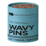 LJP - 2.5" Fine Wavy Hairpins x1000 - Brown (LJ/146-09)
