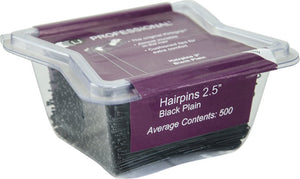 LJ 2.5" Hairpins Plain x 500 Black